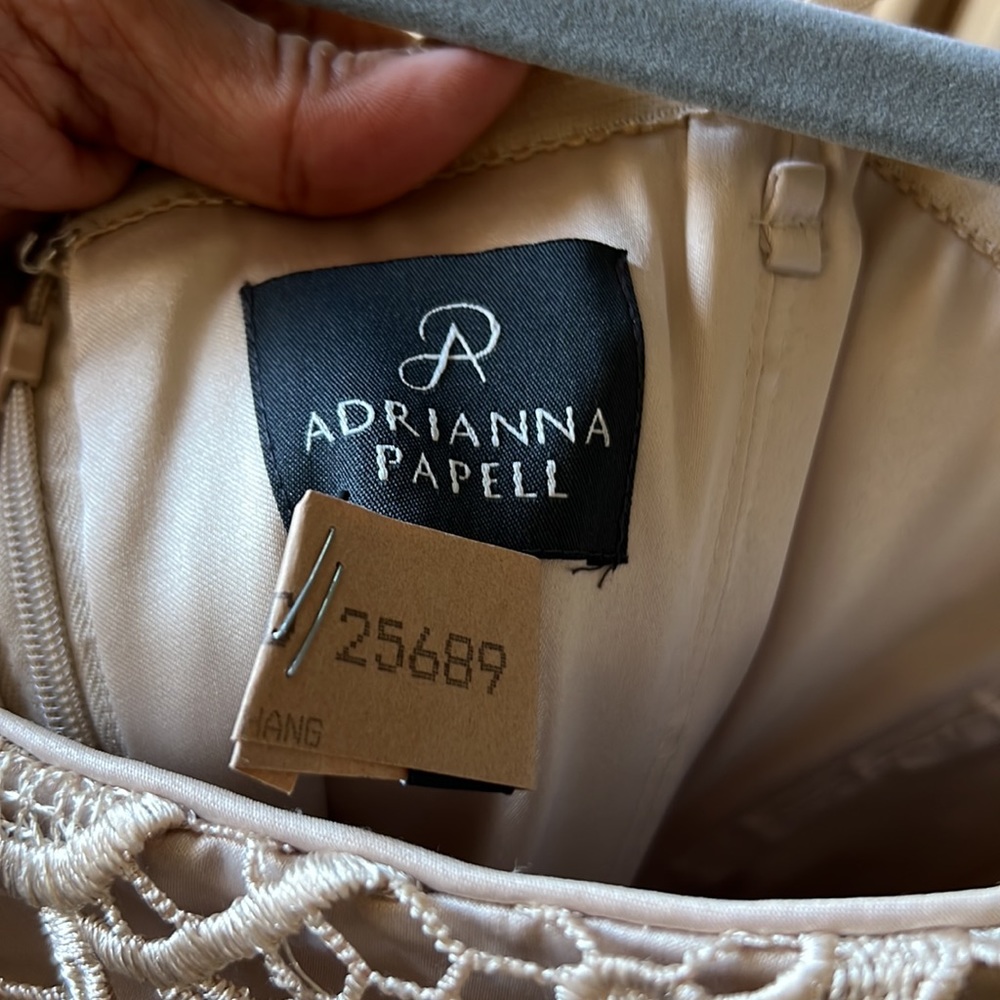 Gorgeous cream lace Adrianna Papell dress - Picture 3 of 4
